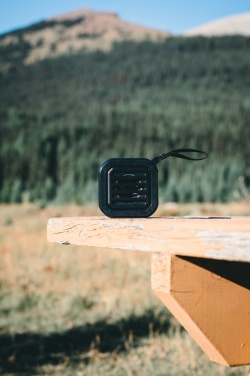 Logo trade promotional gifts image of: 3W RCS recycled plastic wireless sunwave solar speaker