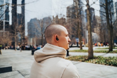 Logo trade promotional gift photo of: Lakewood RCS recycled and repairable wireless earbuds