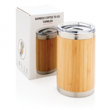 Logotrade promotional giveaway image of: Bamboo coffee to go tumbler