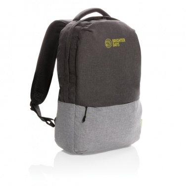 Logotrade promotional giveaway image of: Duo colour RPET 15.6" RFID laptop backpack PVC free