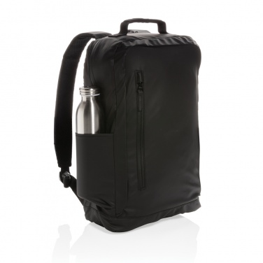 Logo trade promotional merchandise image of: Fashion black 15.6" laptop backpack PVC free