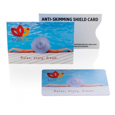 Logo trade advertising product photo of: Anti-skimming RFID shield card with active jamming chip