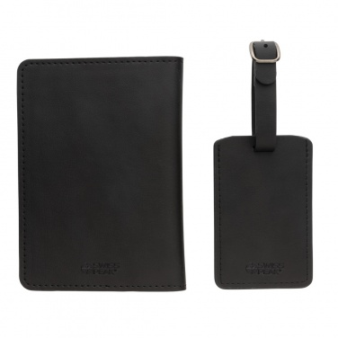 Logotrade promotional item picture of: Swiss Peak GRS recycled PU travel gift set