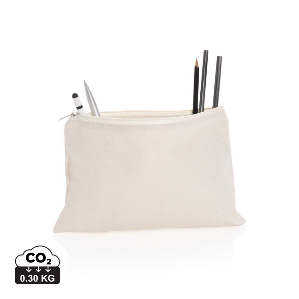 Logo trade promotional merchandise picture of: Impact Aware™ 285 gsm rcanvas pencil case undyed