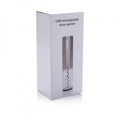Logo trade promotional merchandise image of: Electric wine opener - USB rechargeable
