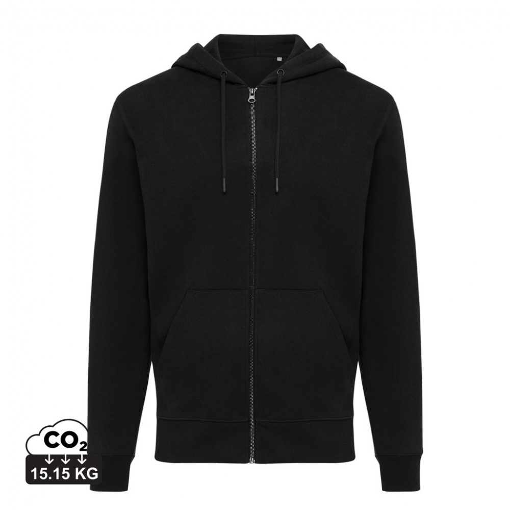 Logo trade business gift photo of: Iqoniq Abisko recycled cotton zip through hoodie
