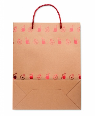 Logo trade promotional merchandise image of: Gift paper bag with pattern