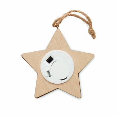 Logotrade promotional products photo of: Wooden weed star with lights
