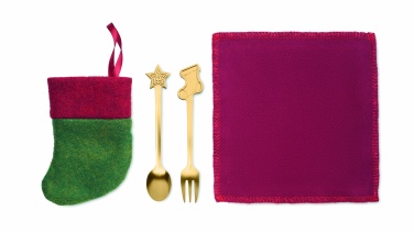 Logo trade promotional item photo of: Christmas dessert cutlery set