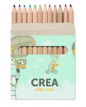 Logo trade promotional merchandise image of: 12 coloured pencils set