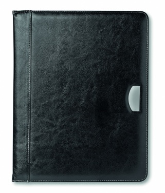 Logo trade promotional giveaways picture of: PU portfolio w/ 20 pages bloc