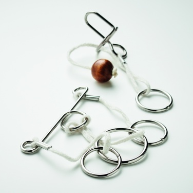 Logo trade promotional item photo of: Set of 2 metal brain teasers