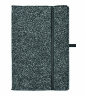 Logo trade corporate gifts image of: A5 notebook RPET felt