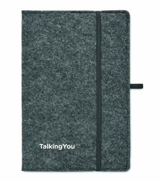 Logo trade business gift photo of: A5 notebook RPET felt