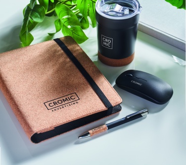 Logo trade promotional items image of: A5 portfolio in cork