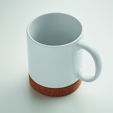 Logo trade advertising products image of: Sublimation ceramic cork mug