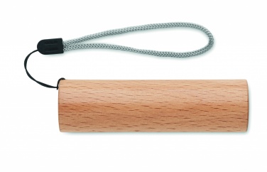Logo trade promotional products image of: Beech wood rechargeable torch