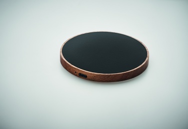 Logo trade promotional product photo of: Wireless charger in acacia 15W