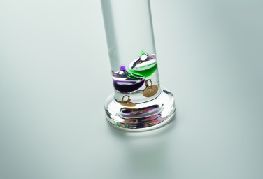 Logo trade business gift photo of: Galileo thermometer glass 28cm