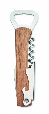 Logo trade corporate gifts image of: 3 in 1 bamboo bottle opener WOOL