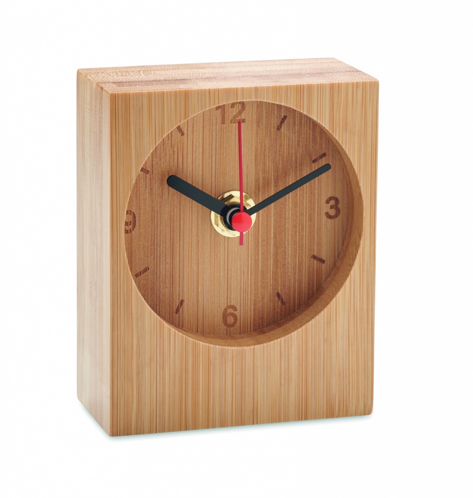 Logotrade promotional giveaways photo of: Bamboo table clock