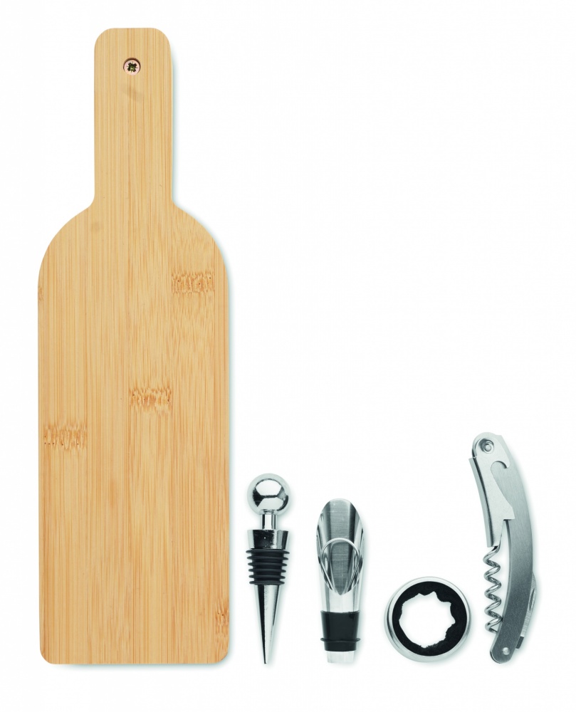 Logo trade promotional gift photo of: Bottle shaped wine set