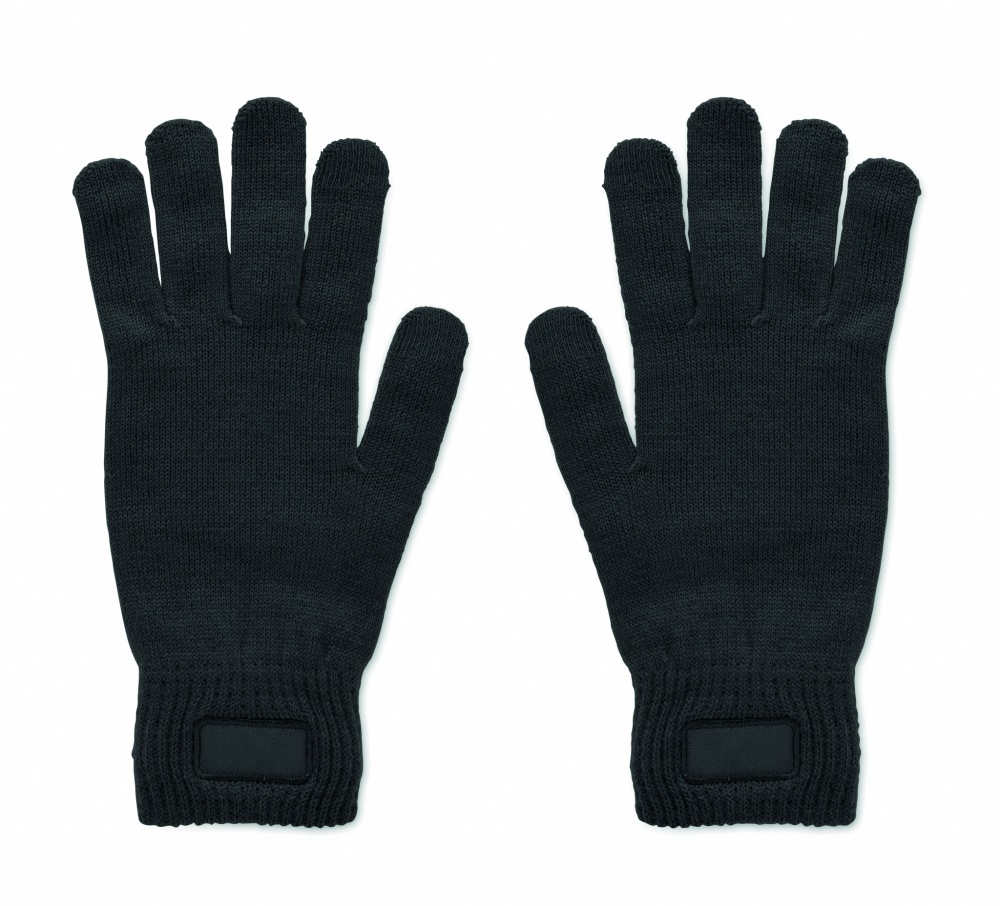 Logo trade advertising products image of: Knitted gloves in RPET