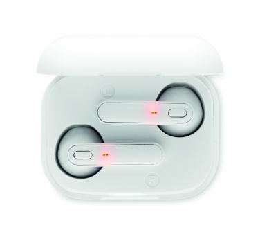 Logo trade advertising products image of: TWS earbuds with charging base