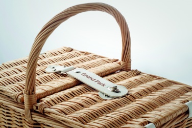 Logo trade promotional products picture of: Wicker picnic basket 4 people