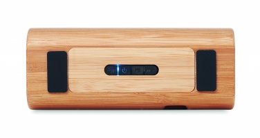 Logo trade promotional items image of: Wireless bamboo speaker 2x5W