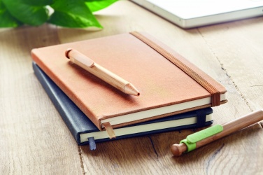 Logotrade promotional giveaway image of: Recycled Leather A5 notebook