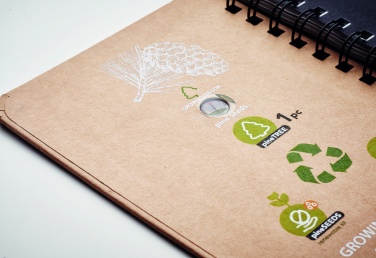 Logo trade advertising products image of: A5 Pine tree GROWNOTEBOOK™