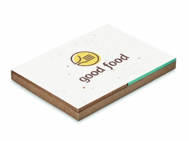Logo trade corporate gifts image of: Grass/seed paper memo pad