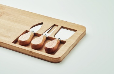 Logo trade promotional products picture of: Bamboo Cheese board set Leipzig