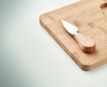 Logotrade promotional merchandise picture of: Cheese board set in bamboo Bremen
