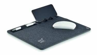 Logotrade promotional gift picture of: RPET mouse mat charger 15W