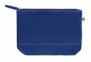 Logo trade promotional gifts image of: Recycled denim cosmetic pouch