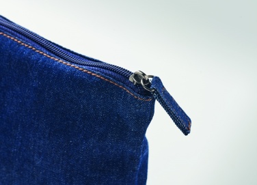 Logo trade promotional items picture of: Recycled denim cosmetic pouch
