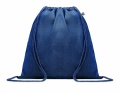 Recycled denim drawstring bag, Blue