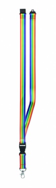 Logotrade corporate gift picture of: Rainbow RPET lanyard