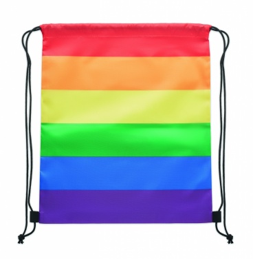 Logo trade promotional product photo of: Rainbow RPET drawstring bag
