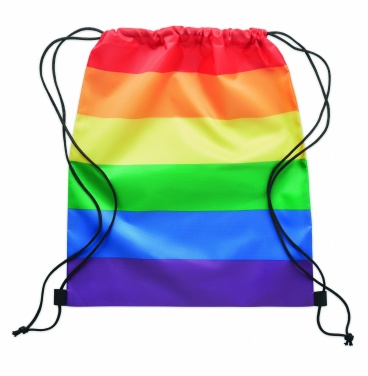 Logotrade business gift image of: Rainbow RPET drawstring bag