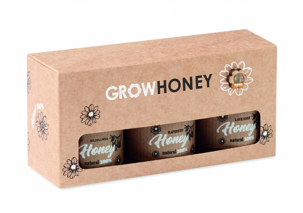Logotrade promotional giveaways photo of: Set of 3 wildflower honey