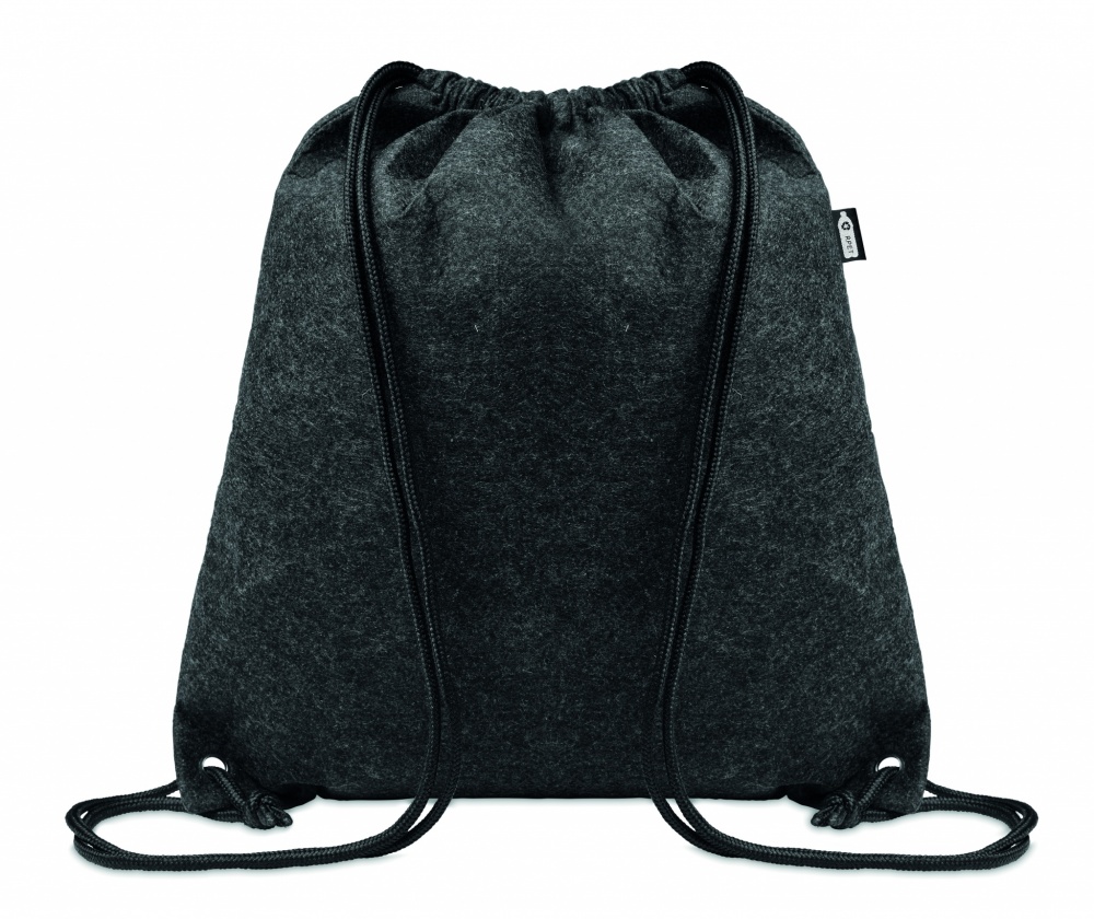Logo trade promotional giveaway photo of: RPET felt drawstring bag