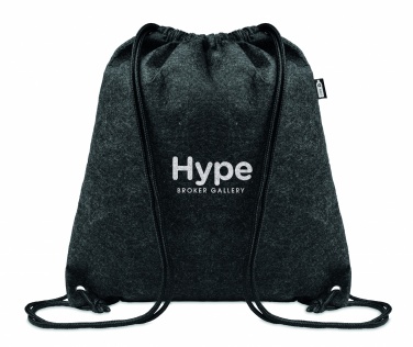 Logo trade corporate gifts picture of: RPET felt drawstring bag
