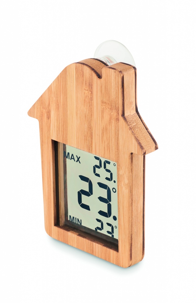 Logo trade advertising products picture of: Bamboo weather station HISA