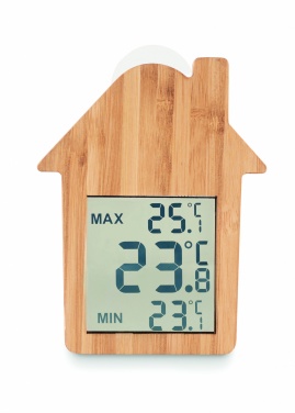Logo trade promotional merchandise photo of: Bamboo weather station HISA