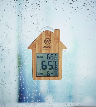 Logotrade promotional giveaway picture of: Bamboo weather station HISA