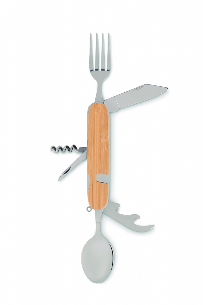 Logo trade corporate gifts image of: Multifunction cutlery set