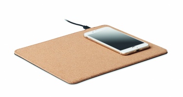 Logo trade promotional product photo of: Cork mouse mat charger 15W